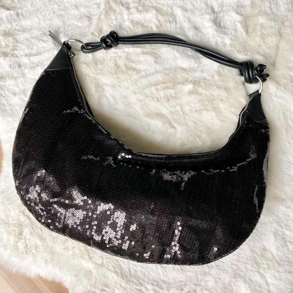NWOT Vintage BCBGirls large sequin slouchy hobo.